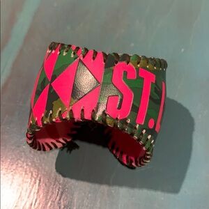St Louis Baseball Cuff Bracelet
